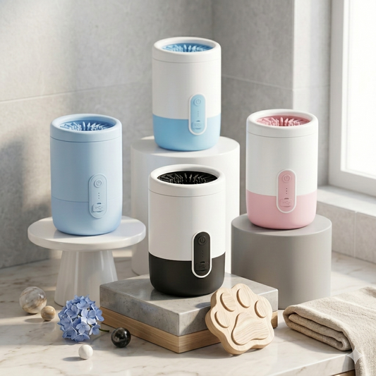 Limpiador Eléctrico de Patas para Perros y Gatos – Copa Portátil Automática con Silicona Suave y Carga USB